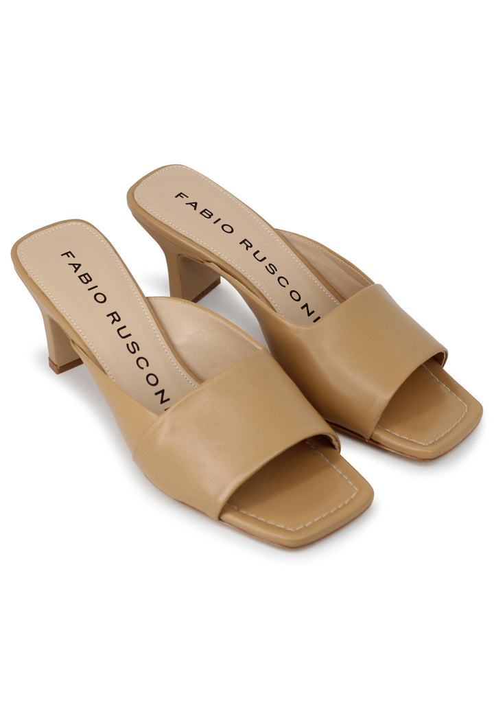 Spatarella Sandali donna in pelle naturale con punta quadra Offerta natalizia
