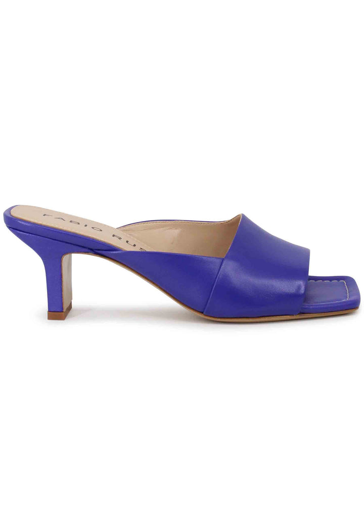 Spatarella Sandali donna in pelle viola con punta quadra Outlet
