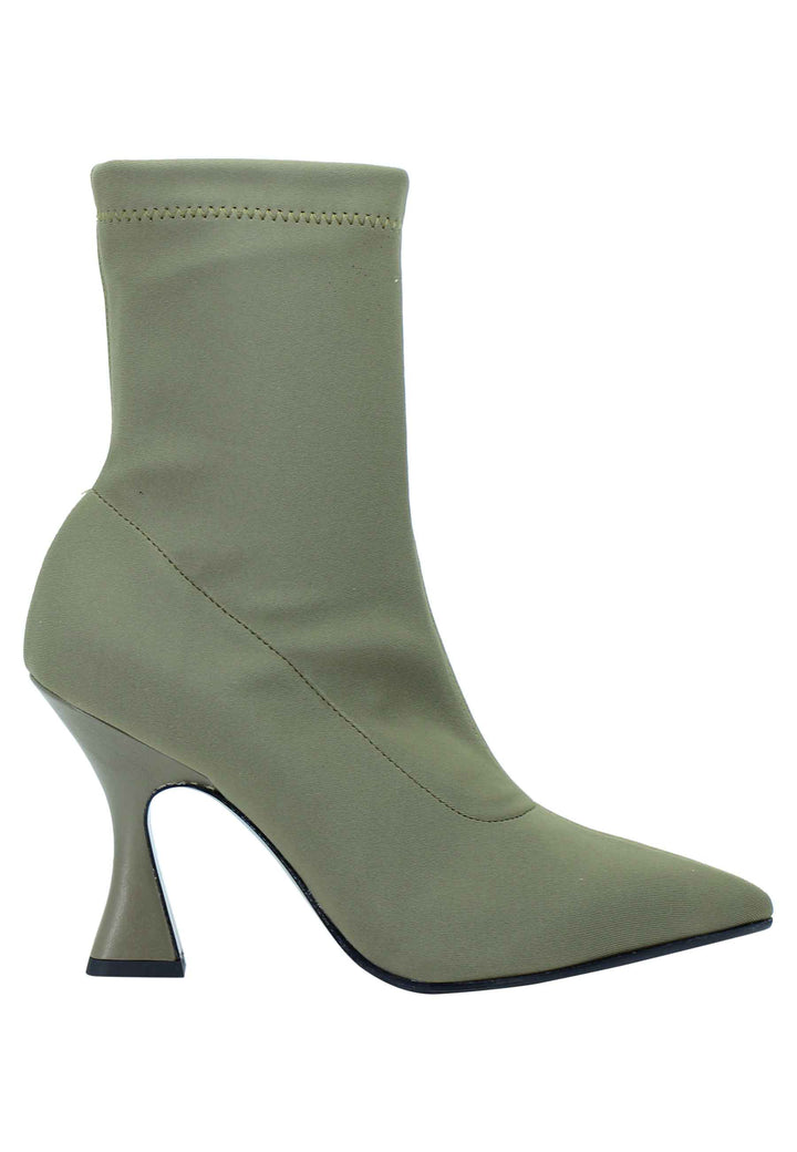 Spatarella Stivaletti donna in tessuto elasticizzato militare tacco alto punta a punta Offerta Giorno del Papà