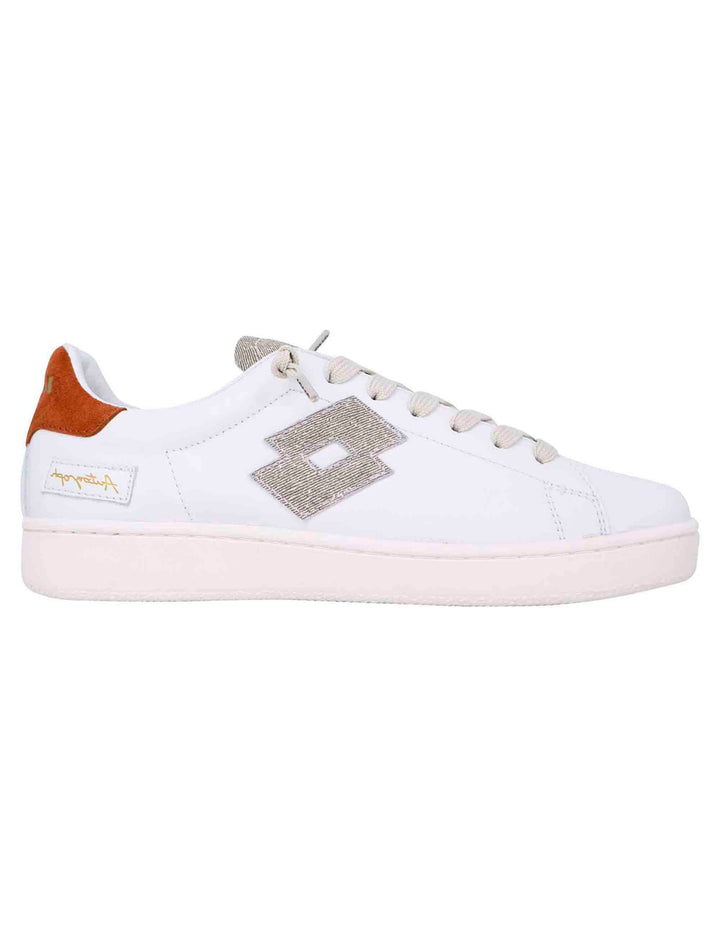 Spatarella Snekaers uomo in pelle bianca autograph In Saldo