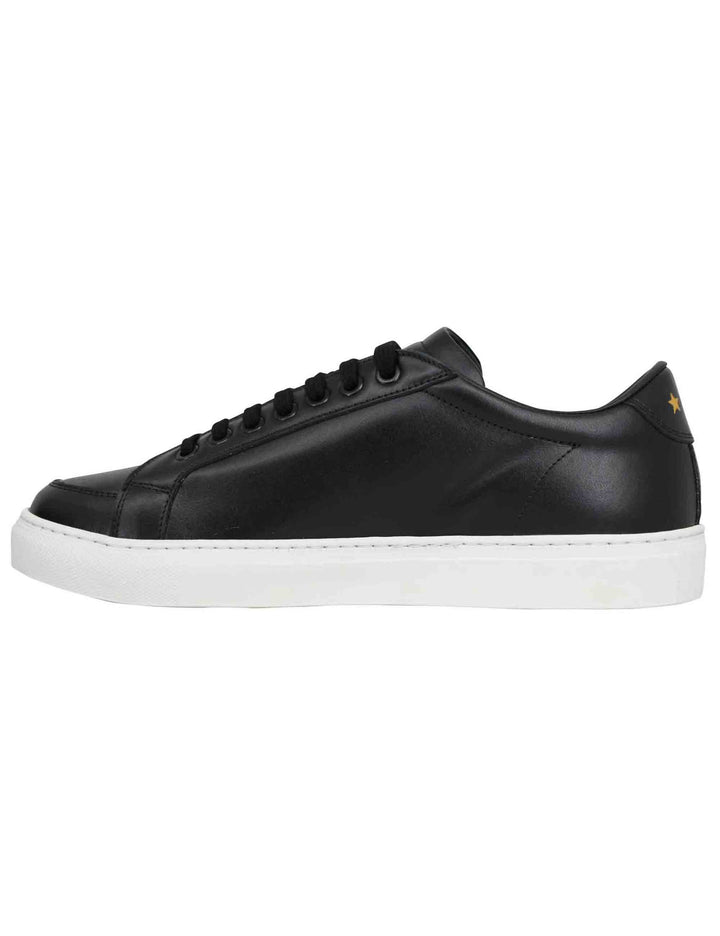 Spatarella Sneakers uomo Top spin in pelle nera Fino Al -60%