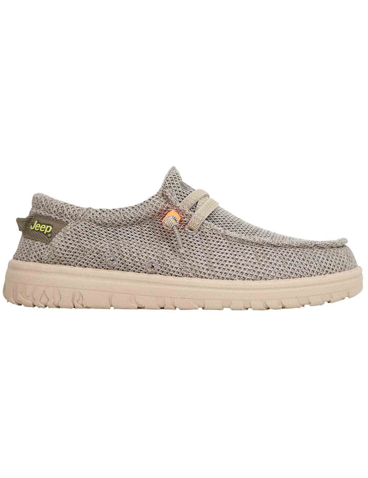 Spatarella Stringate uomo Samoa Wallabee Knit in tessuto verde 2025