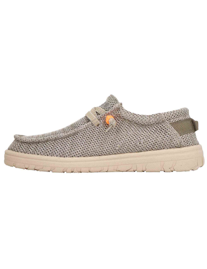 Spatarella Stringate uomo Samoa Wallabee Knit in tessuto verde 2025