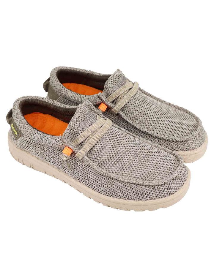 Spatarella Stringate uomo Samoa Wallabee Knit in tessuto verde 2025