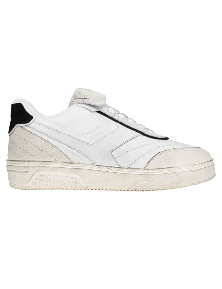 Spatarella Sneakers uomo Pdo in pelle bianca vintage In Linea