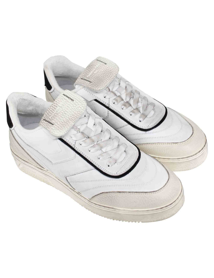Spatarella Sneakers uomo Pdo in pelle bianca vintage In Linea