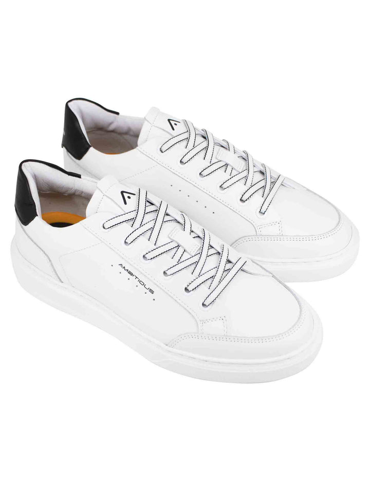 Spatarella Sneakers uomo Kit in pelle bianca Nuovo