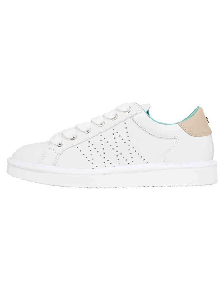 Spatarella Sneakers uomo in pelle bianca Vendita
