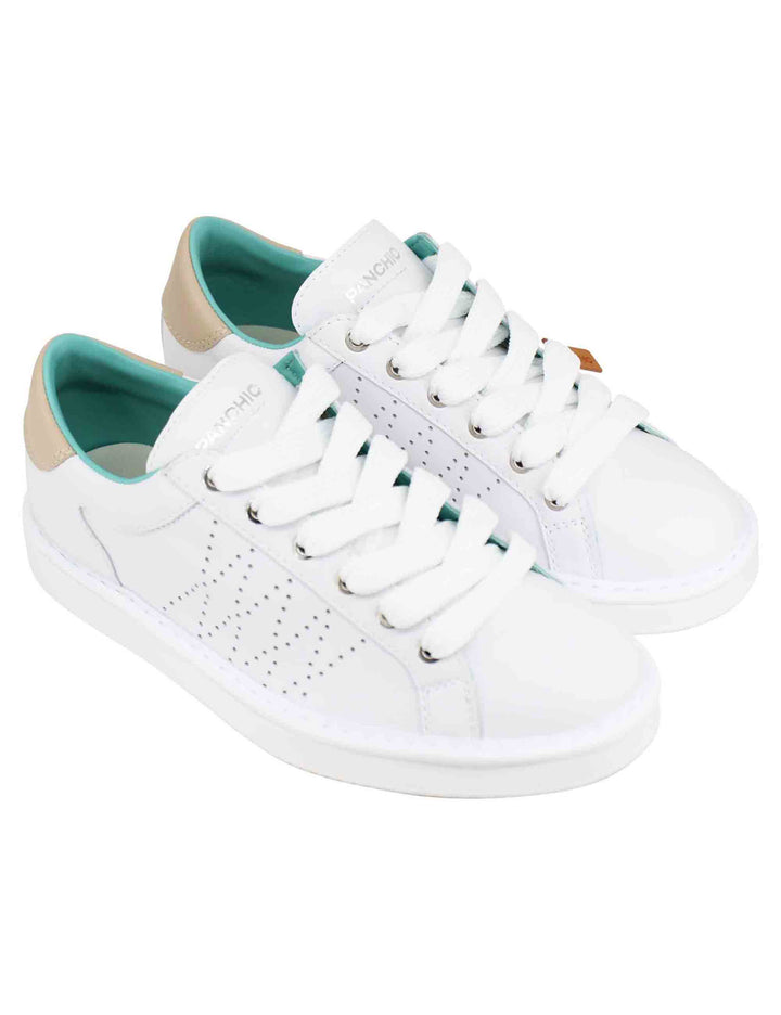 Spatarella Sneakers uomo in pelle bianca Vendita