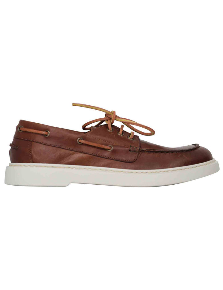 Spatarella Stringate uomo in pelle cuoio con lacci in cuoio Promozione Limitata