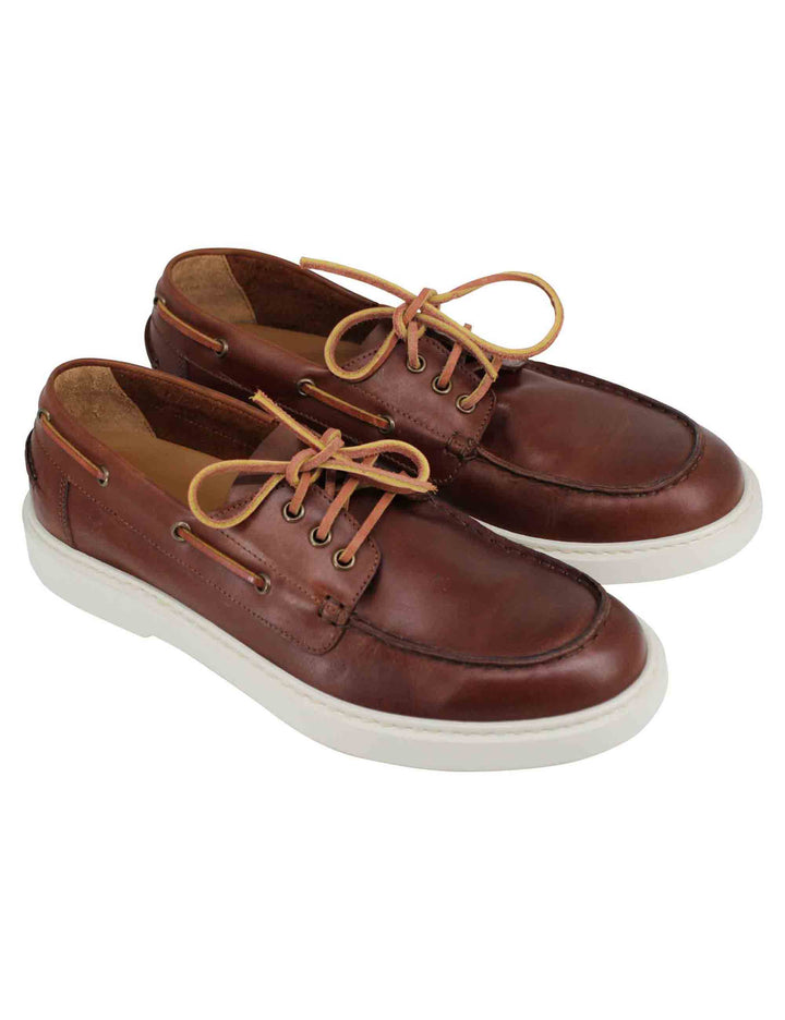 Spatarella Stringate uomo in pelle cuoio con lacci in cuoio Promozione Limitata