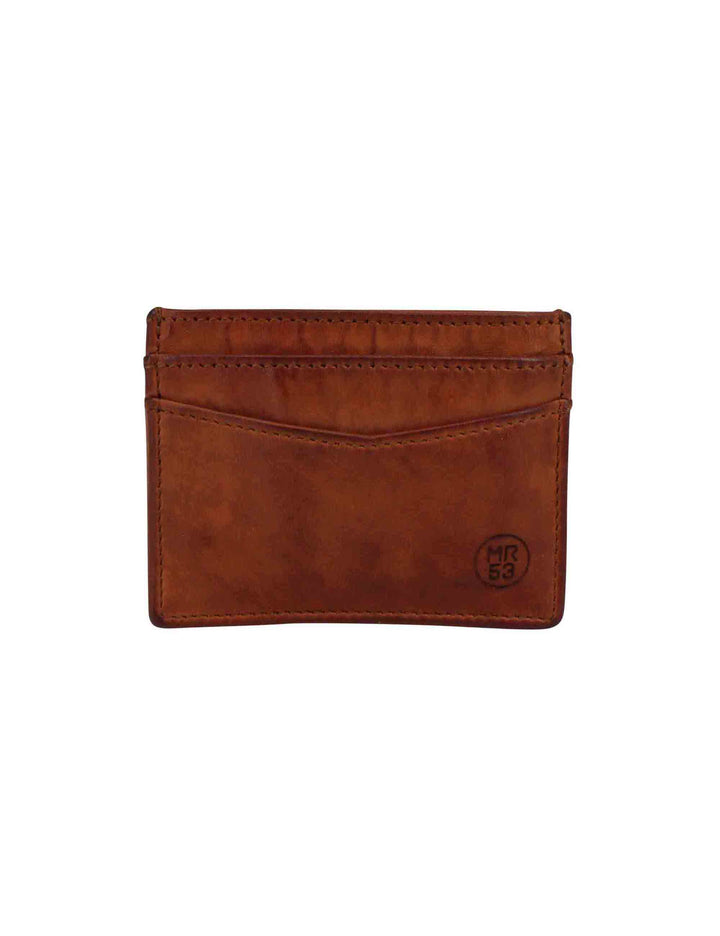 Spatarella Portacarte uomo in pelle vintage cuoio Sottocosto