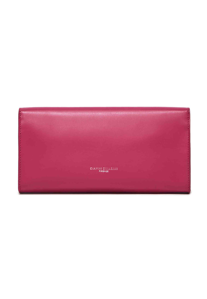 Spatarella Borsa donna pochette rigida Lily in pelle rosso chiaro con tracolla Vendita Economica
