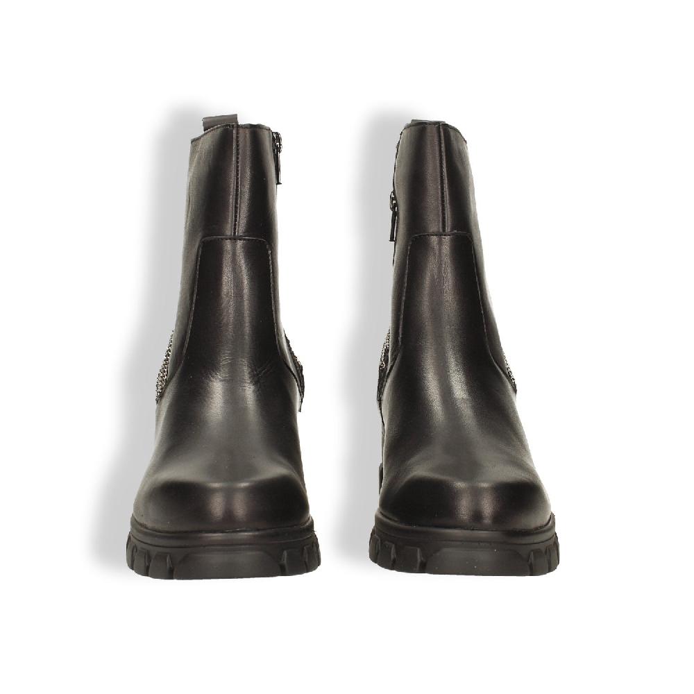 Tata Italia Stivaletti in vera pelle con zip decorativa. Tacco alto 6cm Offerta