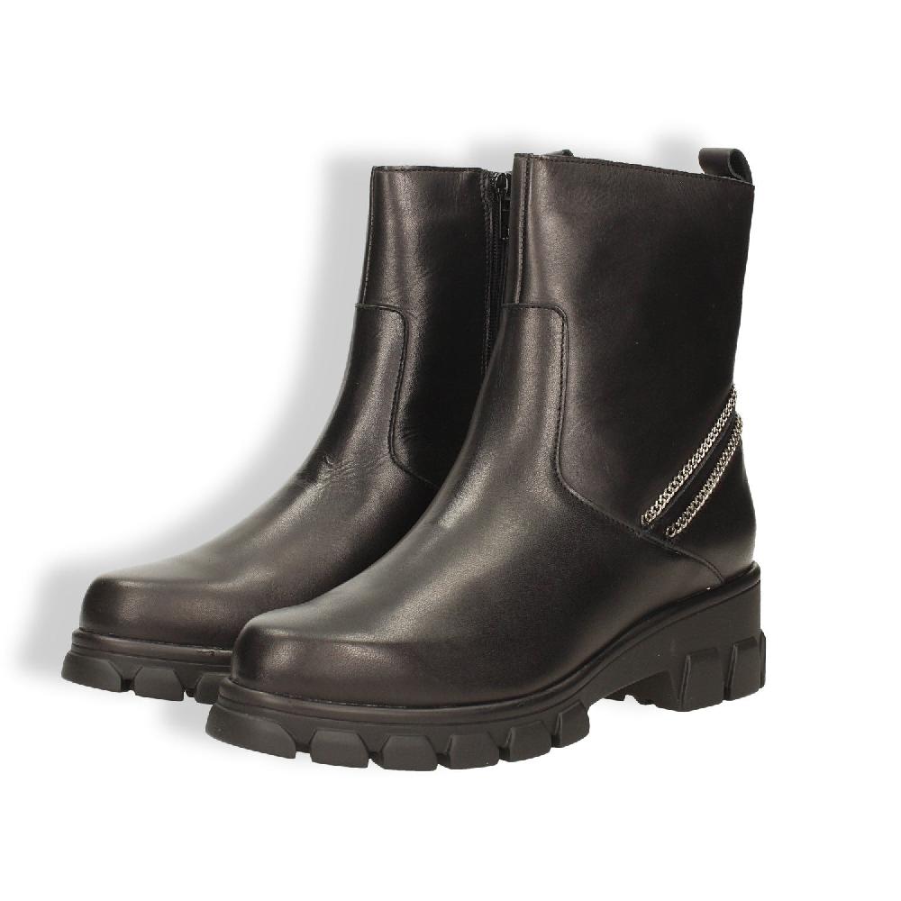 Tata Italia Stivaletti in vera pelle con zip decorativa. Tacco alto 6cm Offerta