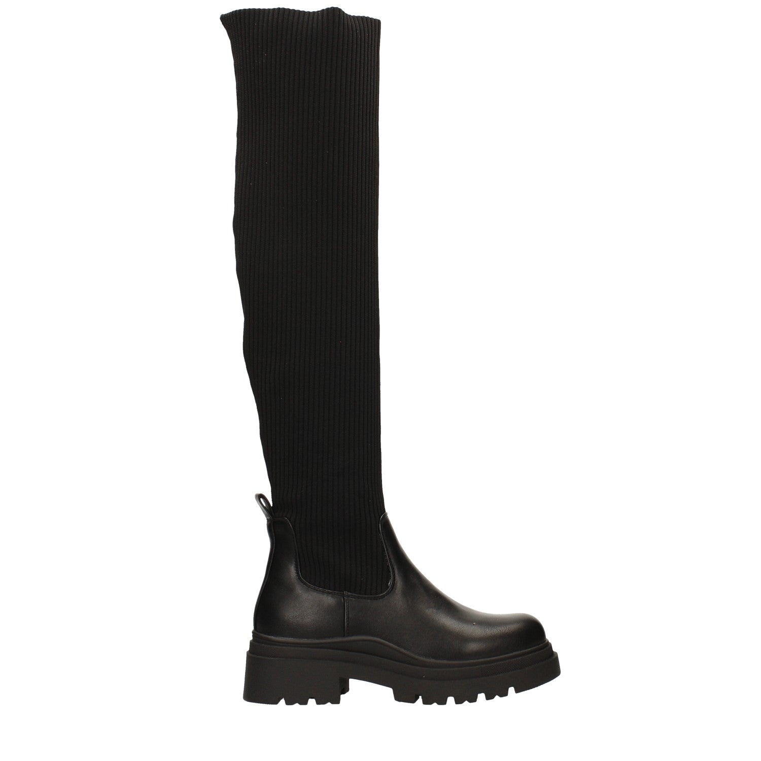 Tata Italia Stivali marroni con tomaia in tessuto elasticizzato. Tacco alto 5cm Vendite Flash