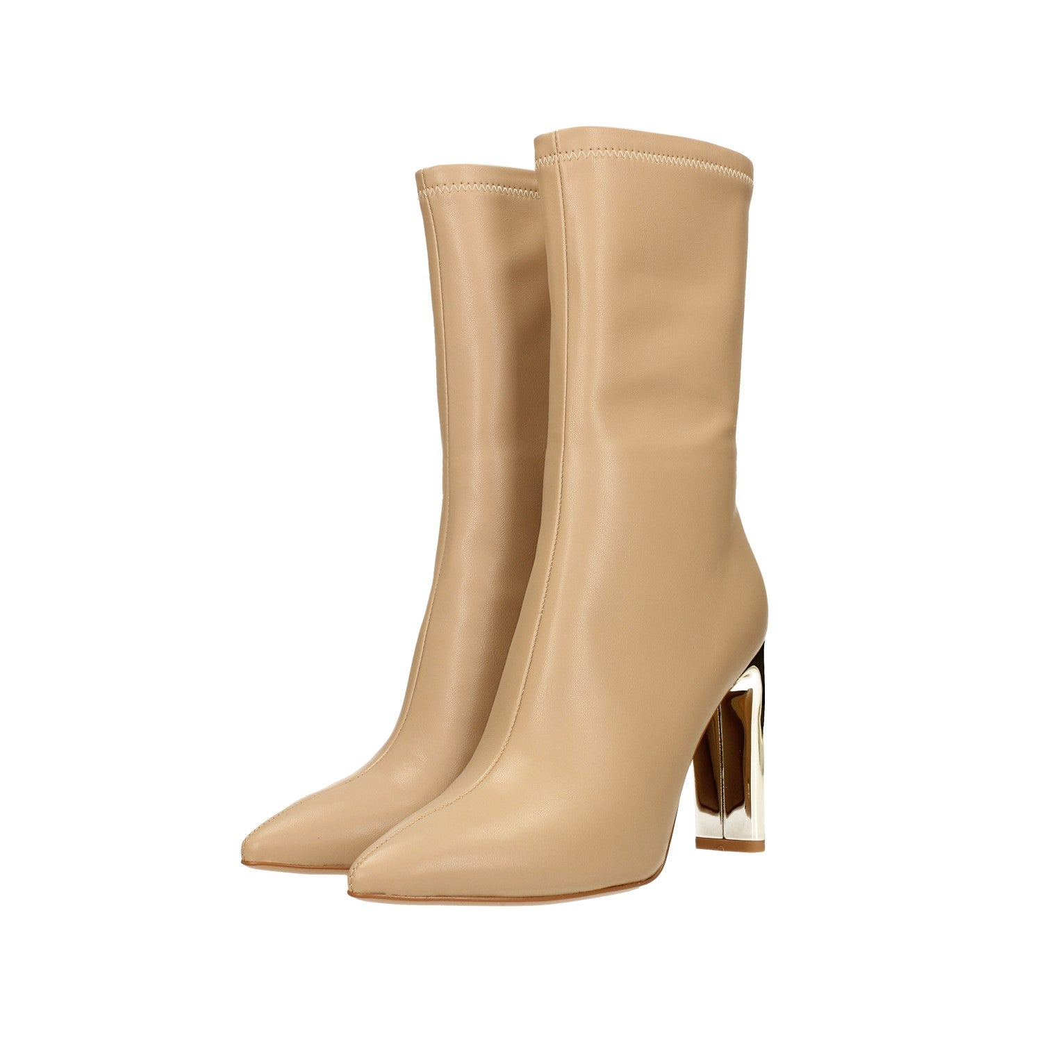 Tata Italia Stivaletti con tacco dorato specchiato alto 10.5cm 2025