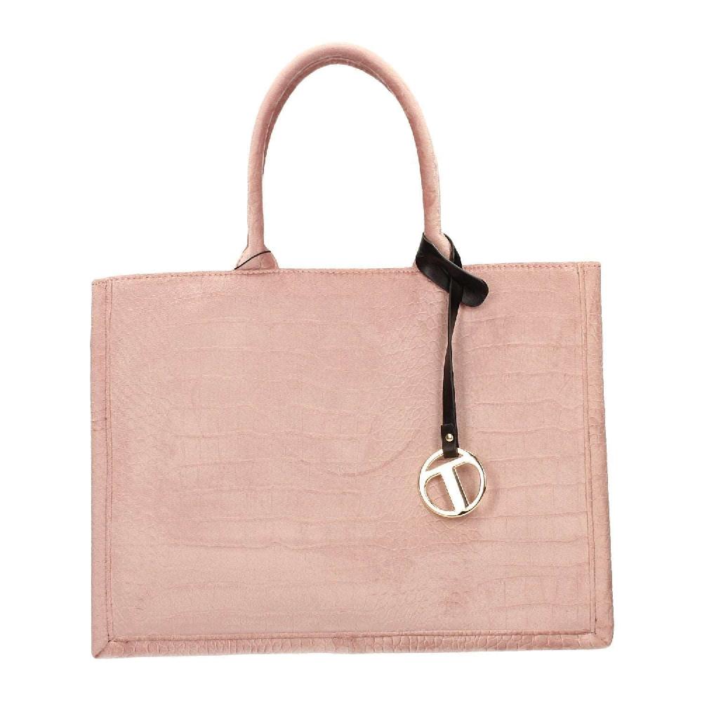 Tata Italia Borsa pied-de-poule beige e marrone Sconto