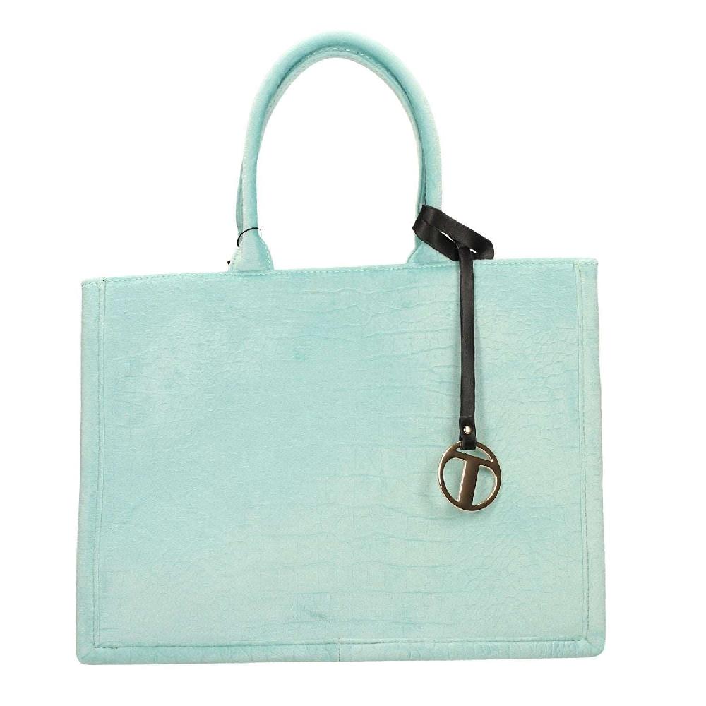 Tata Italia Borsa pied-de-poule beige e marrone Sconto