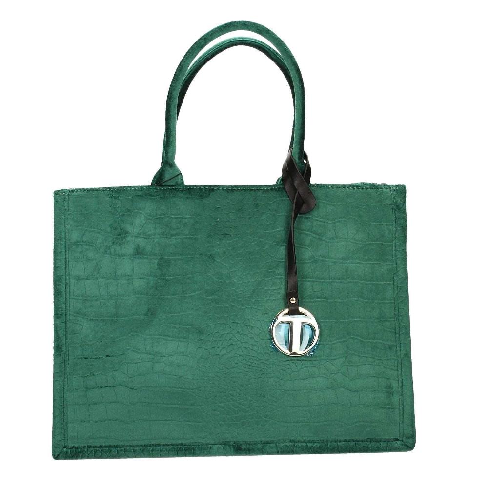Tata Italia Borsa pied-de-poule beige e marrone Sconto
