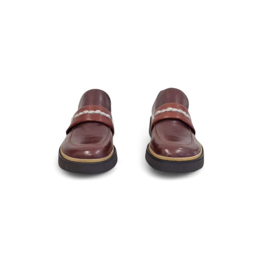 Viola Ricci Alice - Mocassino pelle mogano - rhum Promozione