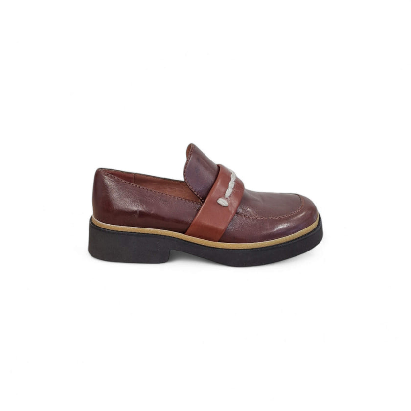 Viola Ricci Alice - Mocassino pelle mogano - rhum Promozione