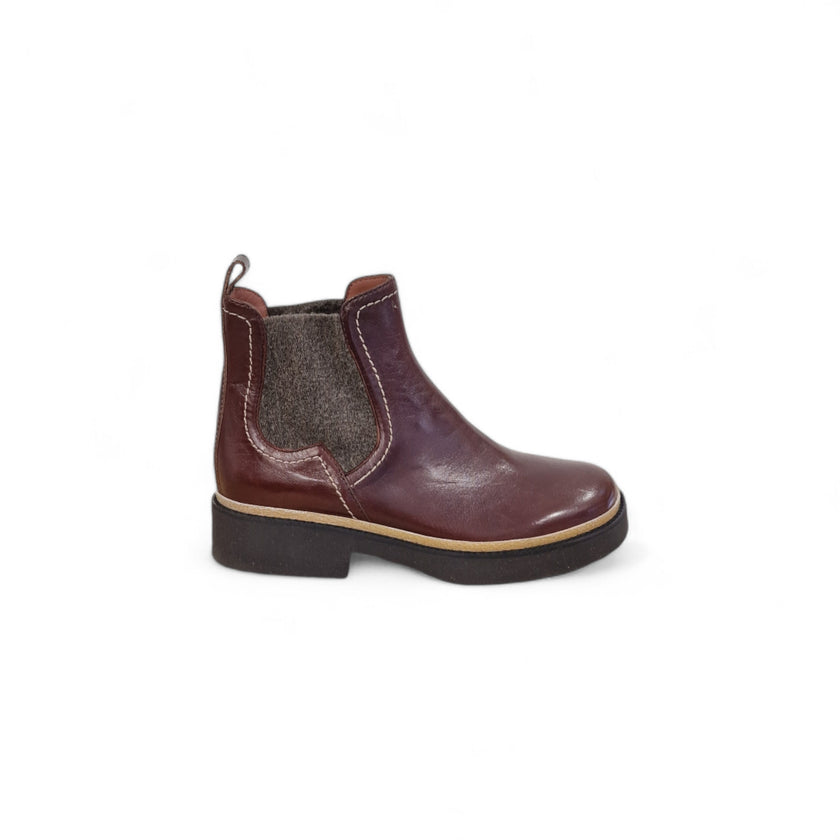 Viola Ricci Alice - Stivaletto beatles pelle mogano Soddisfazione Garantita