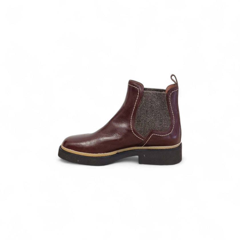 Viola Ricci Alice - Stivaletto beatles pelle mogano Soddisfazione Garantita