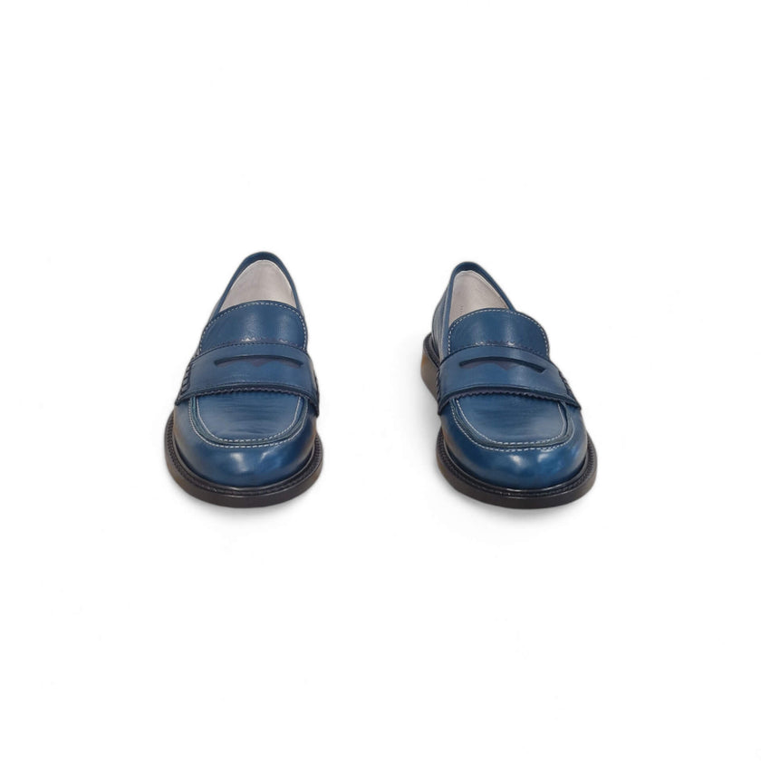 Viola Ricci Gaia - Mocassino nappa glove bleu' - basic Consegna Veloce