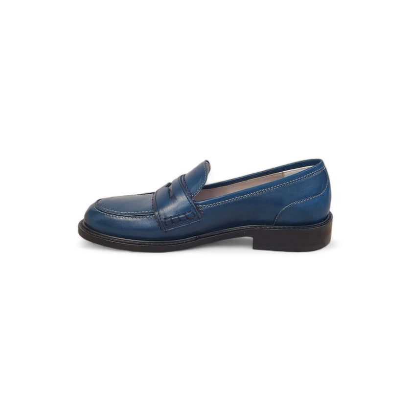 Viola Ricci Gaia - Mocassino nappa glove bleu' - basic Consegna Veloce