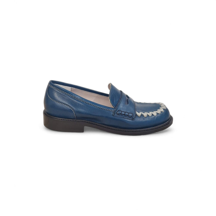 Viola Ricci Gaia - Mocassino nappa glove bleu' - lana Promozione Limitata