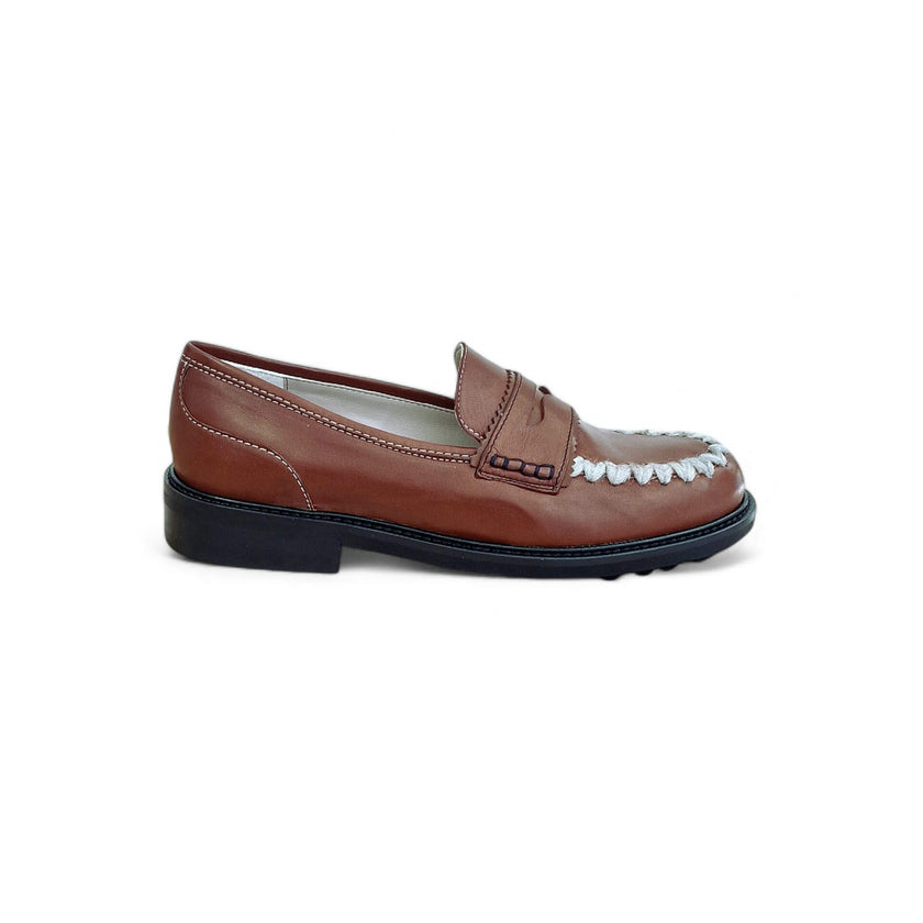 Viola Ricci Gaia - Mocassino nappa glove rhum - lana Affare Del Giorno