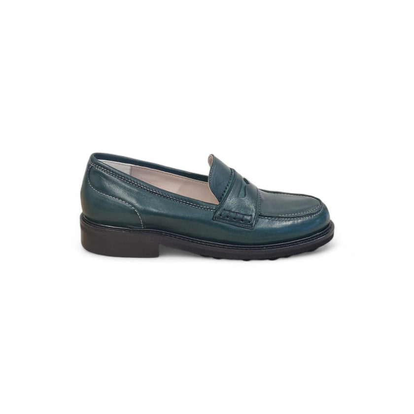 Viola Ricci Gaia - Mocassino nappa glove verde - basic Sottocosto