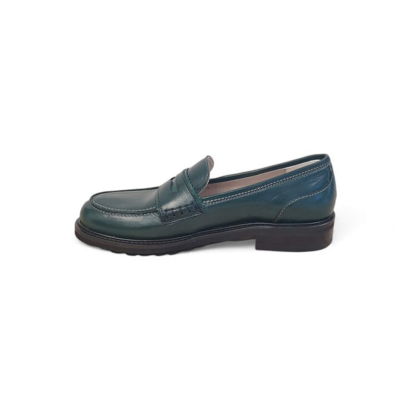 Viola Ricci Gaia - Mocassino nappa glove verde - basic Sottocosto