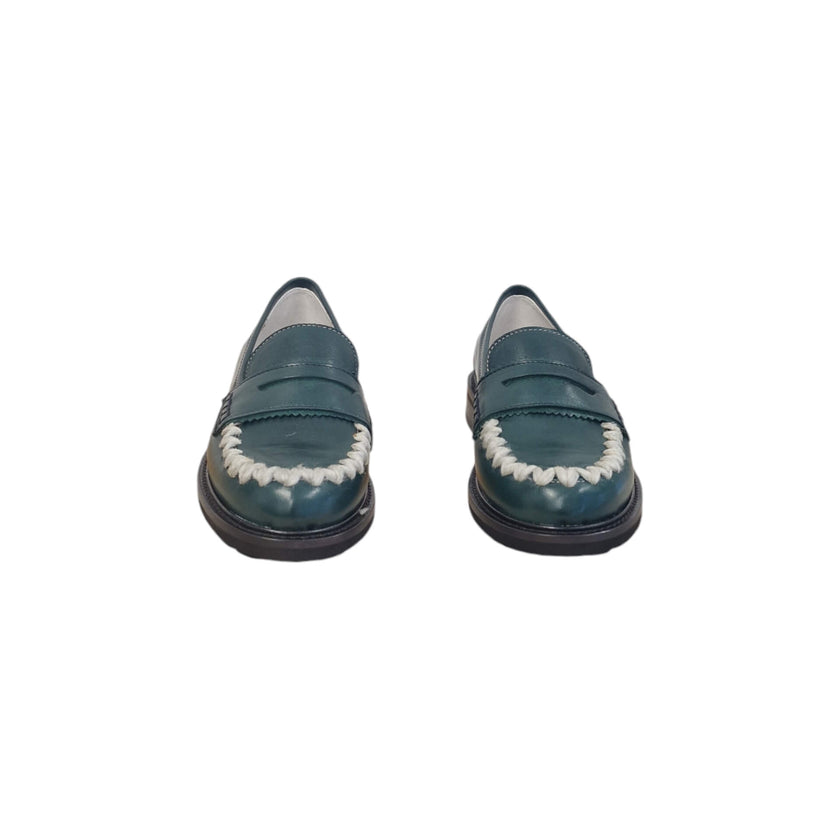 Viola Ricci Gaia - Mocassino nappa glove verde - lana Convenienza