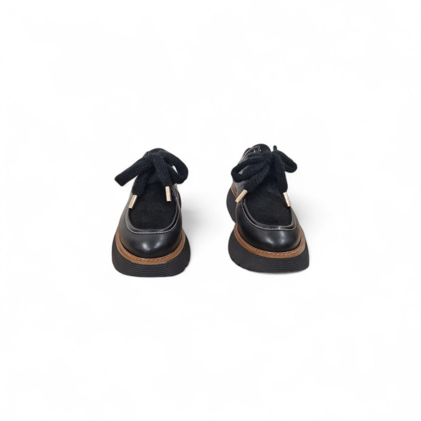 Viola Ricci Gio - Scarpa allacciata nera kav Outlet