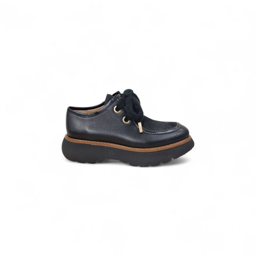 Viola Ricci Gio - Scarpa allacciata nera kav Outlet