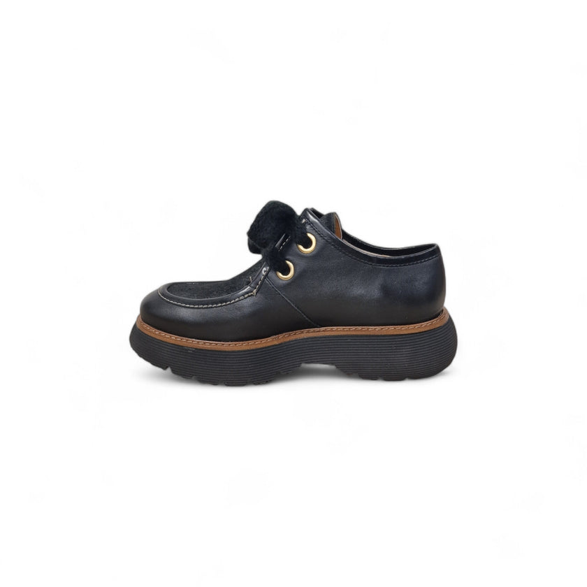 Viola Ricci Gio - Scarpa allacciata nera kav Outlet