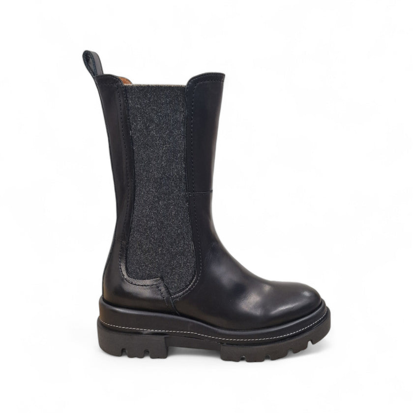 Viola Ricci Gio - Stivale beatles in pelle nera Hotsell