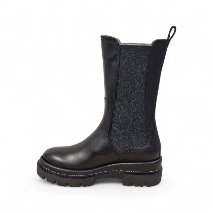 Viola Ricci Gio - Stivale beatles in pelle nera Hotsell