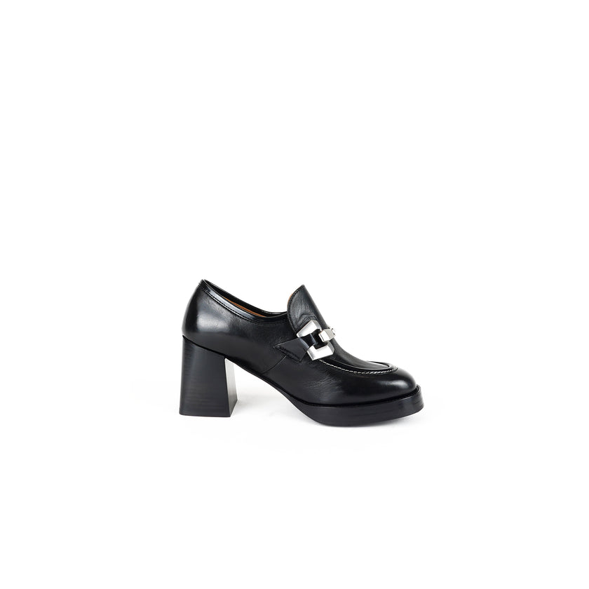 Viola Ricci Lya - Mocassino con tacco Nero Negozio