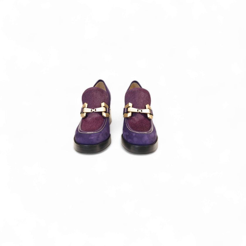 Viola Ricci Lya - Mocassino con tacco Viola Moda