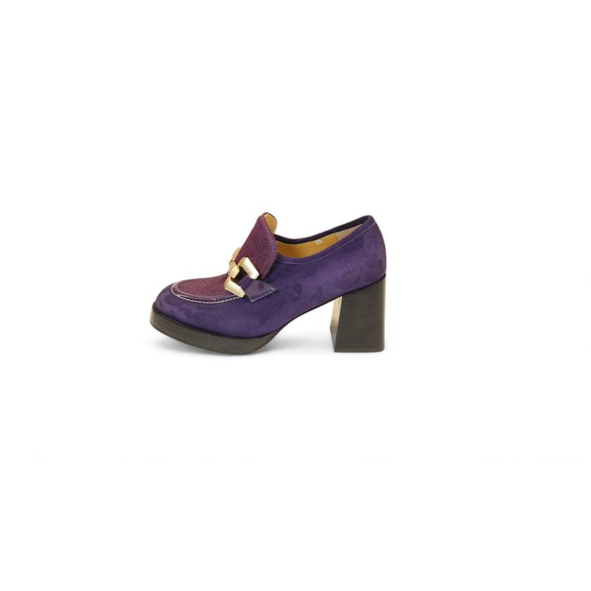 Viola Ricci Lya - Mocassino con tacco Viola Moda