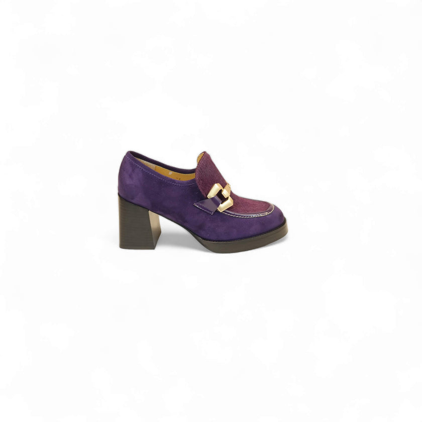 Viola Ricci Lya - Mocassino con tacco Viola Moda