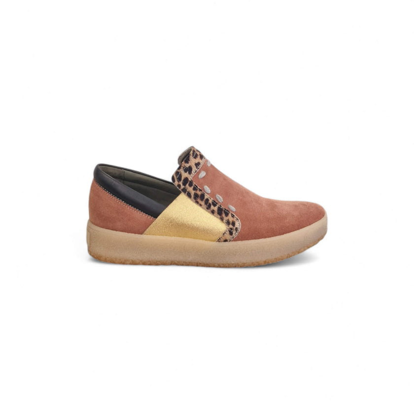 Viola Ricci Regina - slip on in pelle rosa antico animalier - smith 2025