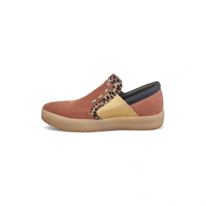 Viola Ricci Regina - slip on in pelle rosa antico animalier - smith 2025