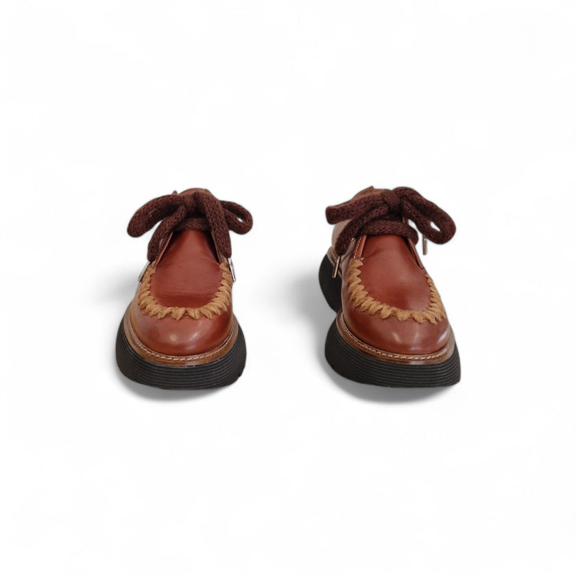 Viola Ricci Gio - Scarpa allacciata rhum Outlet