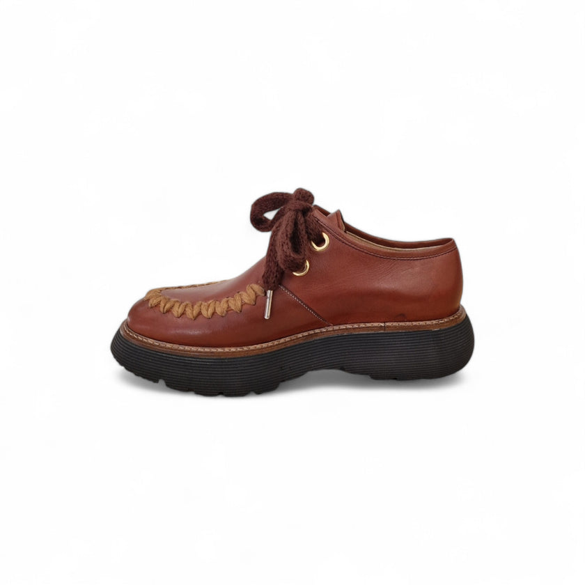 Viola Ricci Gio - Scarpa allacciata rhum Outlet