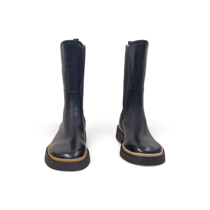 Viola Ricci Alice - Stivale beatles in pelle nera Vendite Flash