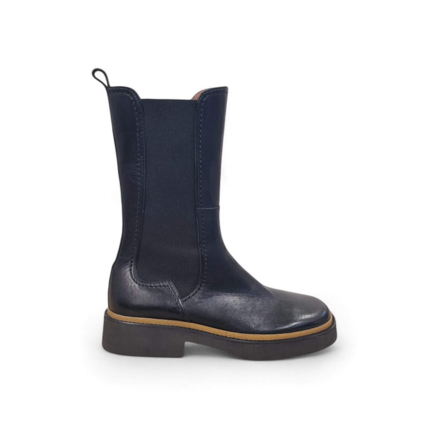 Viola Ricci Alice - Stivale beatles in pelle nera Vendite Flash
